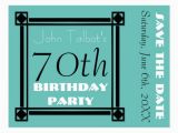 70th Birthday Save the Date Cards Retro Frame 70th Birthday Party Save the Date Postcard