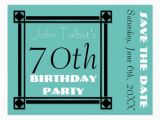 70th Birthday Save the Date Cards Retro Frame 70th Birthday Party Save the Date Postcard