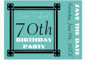 70th Birthday Save the Date Cards Retro Frame 70th Birthday Party Save the Date Postcard