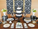 70th Birthday Table Decoration Ideas Gold Black Damask 70th Birthday Party Birthday Party