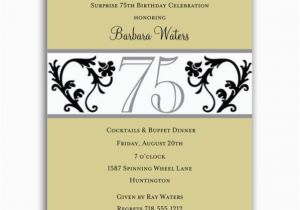 75 Birthday Invitation Wording 75