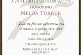 75 Birthday Invitation Wording 75th Birthday Invitation Wording Samples Templates