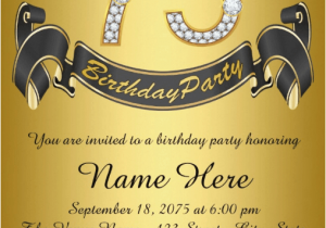 75 Birthday Invitation Wording the Best 75th Birthday Invitations and Party Invitation