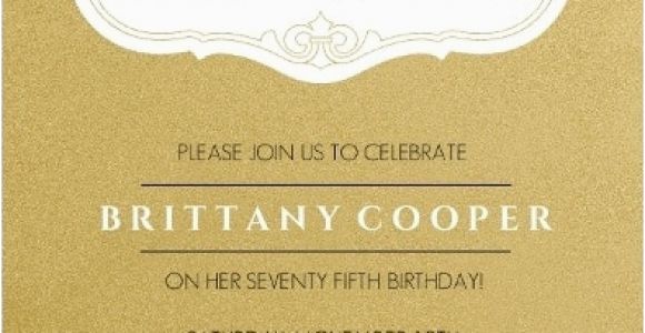 75 Birthday Invitation Wording the Best 75th Birthday Invitations and Party Invitation