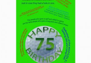 75 Year Old Birthday Cards Golf Jokes Birthday Card for 75 Year Old Zazzle