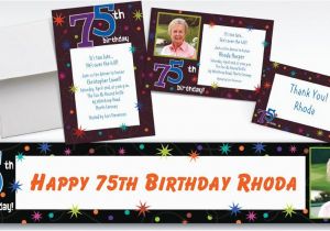 75th Birthday Decorations Party City Custom the Party Continues 75th Birthday Invitations