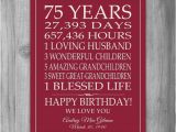 75th Birthday Gift Ideas for Her 75th Birthday Gift Sign Canvas Print Personalized Art Mom