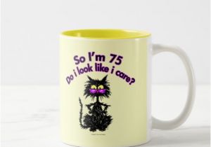 75th Birthday Gifts for Her 75th Birthday Cat Gifts Two tone Coffee Mug Zazzle