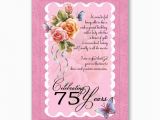 75th Birthday Greeting Cards 75th Birthday Greeting Card Roses and butterfly