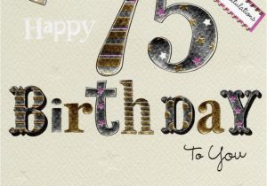 75th Birthday Greeting Cards Happy 75th Birthday Foiled Greeting Card Cards Love Kates