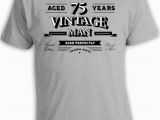 75th Birthday Party Ideas for Him 75th Birthday T Shirt Grandpa Birthday Gift Ideas for Him