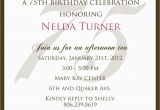 75th Birthday Party Invitation Wording 75th Birthday Invitation Wording Samples Templates