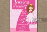 7th Birthday Invitation for Girl 7th Birthday Invitations Princess Birthday Invitation