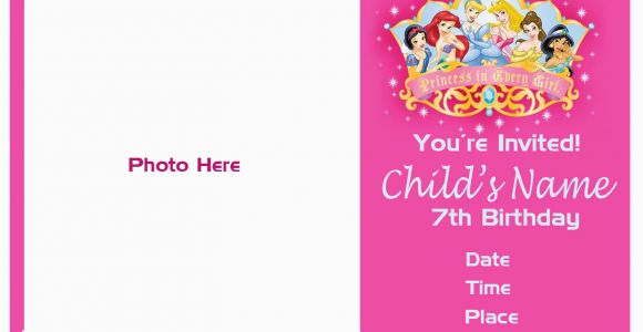 7th Birthday Invitation for Girl Pinktinyshop Photo Invites for 7th Birthday Girl