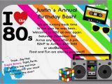 80 S themed Birthday Invitations 1980 39 S Invitation 80 39 S theme Party Digital File