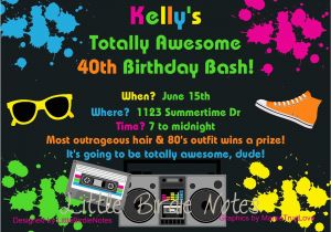 80 S themed Birthday Invitations 80s theme Birthday Invitations Best Party Ideas