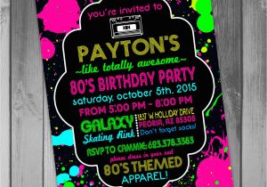 80 S themed Birthday Invitations 80th Birthday Party Invitations Party Invitations Templates