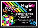 80s Birthday Party Invitation Wording Back to the 80 39 S 2 Personalized Party Invitation