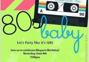 80s theme Birthday Invitations 80s themed Birthday Party Invitations A Birthday Cake
