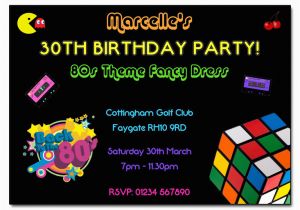 80s themed Birthday Party Invitations 80s Retro Party Invitation 80s Party Invites