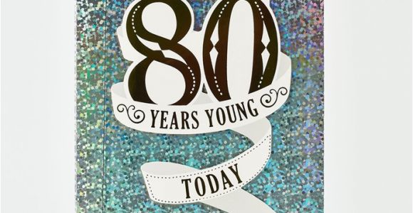 80th Birthday Card Designs 80th Birthday Card Silver Only 99p