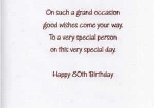 80th Birthday Card Message 80th Birthday Card Verses Card Design Ideas