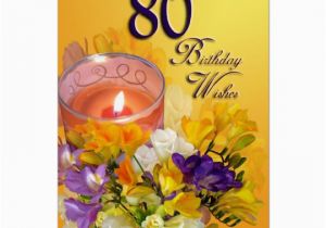 80th Birthday Card Message 80th Birthday Wishes Birthday Card Zazzle Ca