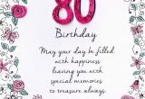 80th Birthday Card Message Female 80th Birthday Greeting Card Cards