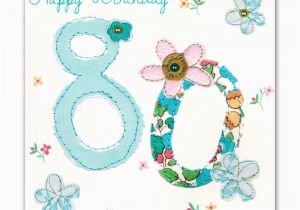 80th Birthday Card Messages Flowers 80th Birthday Card Karenza Paperie