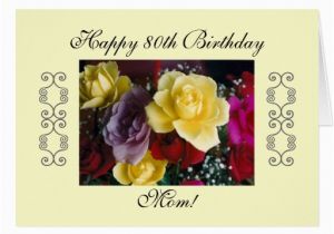 80th Birthday Cards for Mom Mom 39 S 80th Birthday Greeting Cards Zazzle