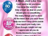 80th Birthday Cards for Mum Fridge Magnet Personalised Mum Poem 80th Birthday