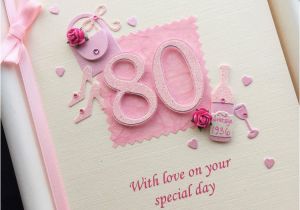 80th Birthday Cards for Mum Personalised 80th Birthday Card for Mum Grandma Nanny Nan