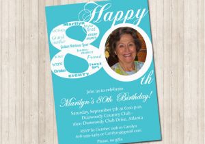 80th Birthday Celebration Invitations 80th Birthday Invitation Pure Design Graphics