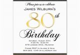 80th Birthday Celebration Invitations Golden Celebration 80th Birthday Invitations Paperstyle