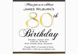 80th Birthday Celebration Invitations Golden Celebration 80th Birthday Invitations Paperstyle