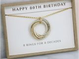 80th Birthday Gift Ideas for Her 80th Birthday Gift for Her Gift for Mother Necklace 80th