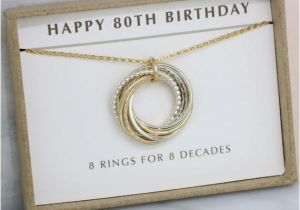 80th Birthday Gift Ideas for Her 80th Birthday Gift for Her Gift for Mother Necklace 80th