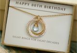 80th Birthday Gift Ideas for Her 80th Birthday Gift for Mother December Birthstone Jewelry for