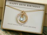 80th Birthday Gift Ideas for Her 80th Birthday Gift for Mother December Birthstone Jewelry for