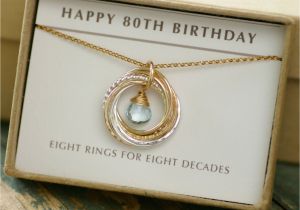 80th Birthday Gift Ideas for Her 80th Birthday Gift for Mother December Birthstone Jewelry for