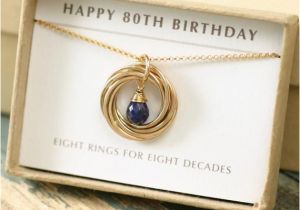 80th Birthday Gift Ideas for Her 80th Birthday Gift for Mother Sapphire Necklace Mom
