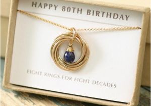 80th Birthday Gift Ideas for Her 80th Birthday Gift for Mother Sapphire Necklace Mom