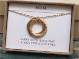 80th Birthday Gift Ideas for Her 80th Birthday Gift for Mum Gold Necklace for Mom Grandma