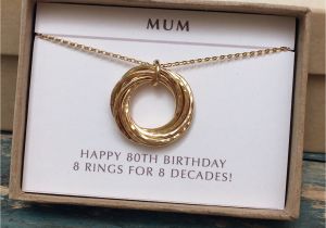 80th Birthday Gift Ideas for Her 80th Birthday Gift for Mum Gold Necklace for Mom Grandma