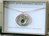 80th Birthday Gift Ideas for Her 80th Birthday Gift May Birthstone Necklace for by