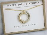 80th Birthday Gifts for Her 80th Birthday Gift for Her Gift for Mother Necklace 80th