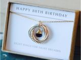 80th Birthday Gifts for Her 80th Birthday Gift for Her January Birthstone Necklace