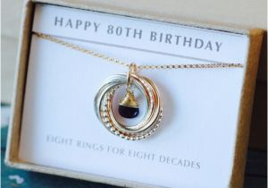 80th Birthday Gifts for Her 80th Birthday Gift for Her January Birthstone Necklace