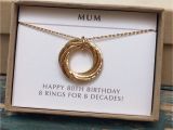 80th Birthday Gifts for Her 80th Birthday Gift for Mum Gold Necklace for Mom Grandma