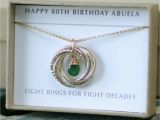 80th Birthday Gifts for Her 80th Birthday Gift May Birthstone Necklace for by
